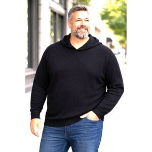 St. John’s Bay 3X Men’s Black Knit Pullover Sweater Collar Long Sleeve